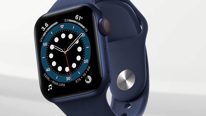 ساعت هوشمند اپل واچ سری 6 مدل 44mm Aluminum Case with Sport silicone Band