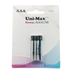 باتری نیم قلمی یونیمکس مدل پاور آلکالاین بسته ۲ عددی