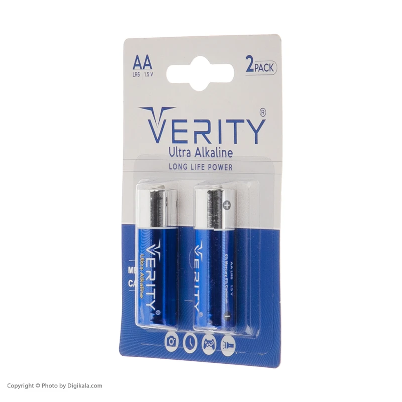 باتری قلمی وریتی مدل LR6-U Ultra Alkaline بسته دو عددی - Image 2